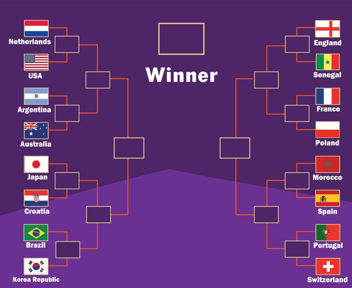 banderas países emblema con nombres símbolo diseño fútbol final vector países fútbol equipos ilustración