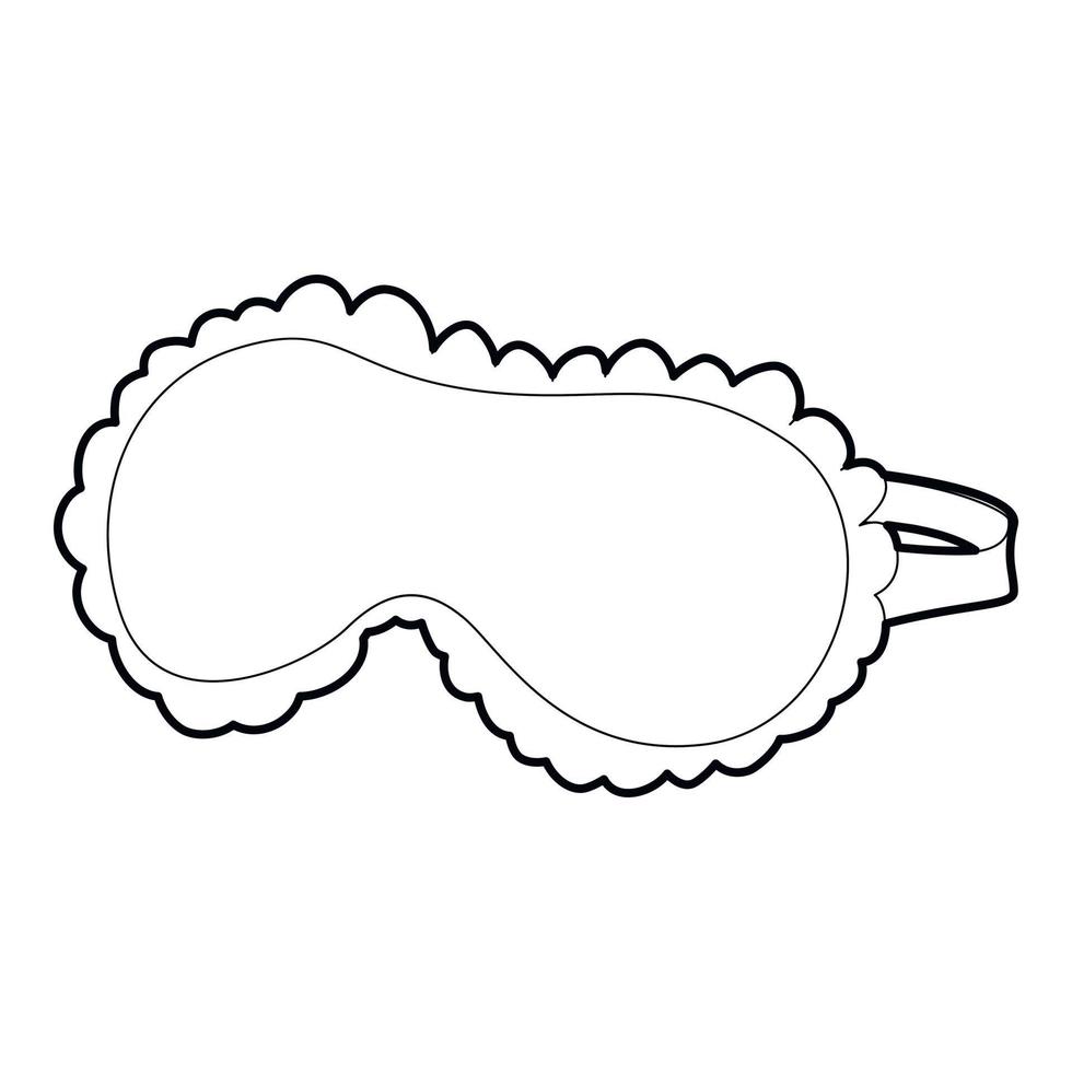 Sleeping mask icon, outline style vector