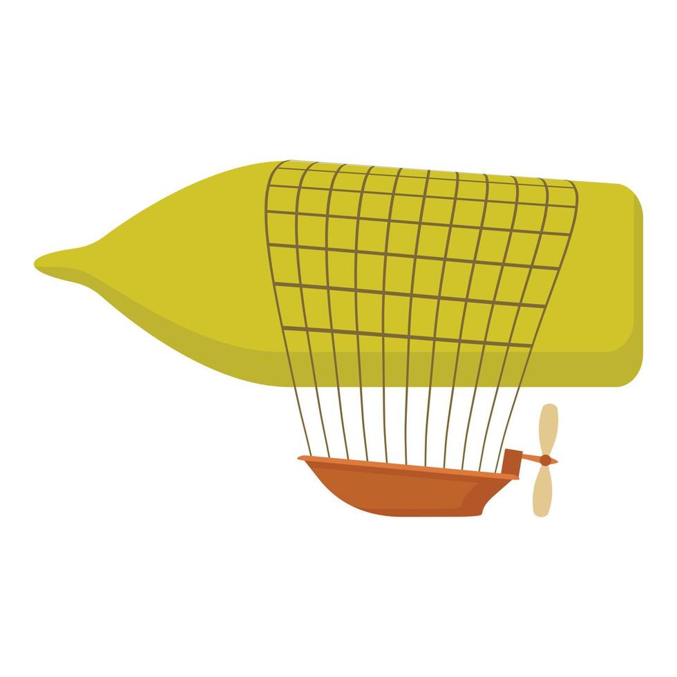 icono de dirigible, estilo de dibujos animados vector