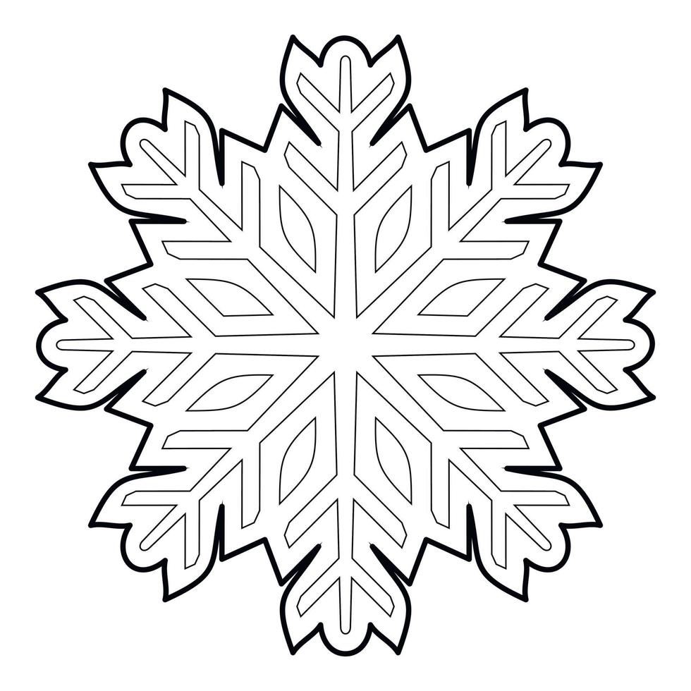 Cold icon, outline style vector