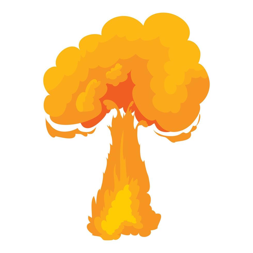 terrible icono de explosión, estilo de dibujos animados vector