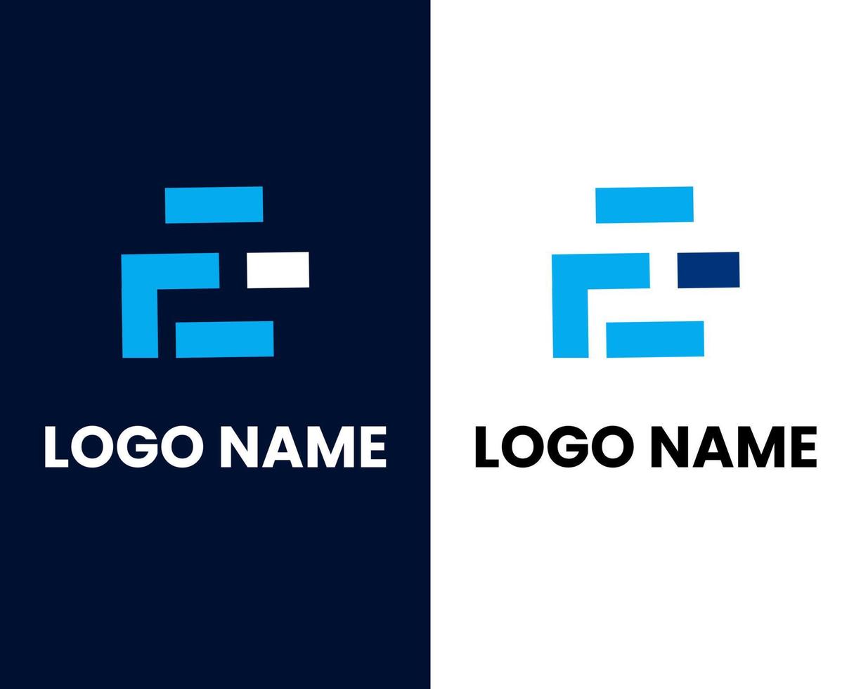 letter e with h negative space modern business logo design template vector