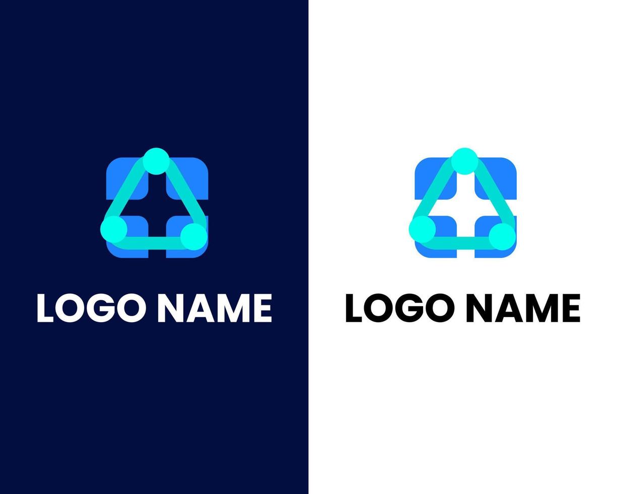 jugador con plantilla de diseño de logotipo de empresa de construcción vector