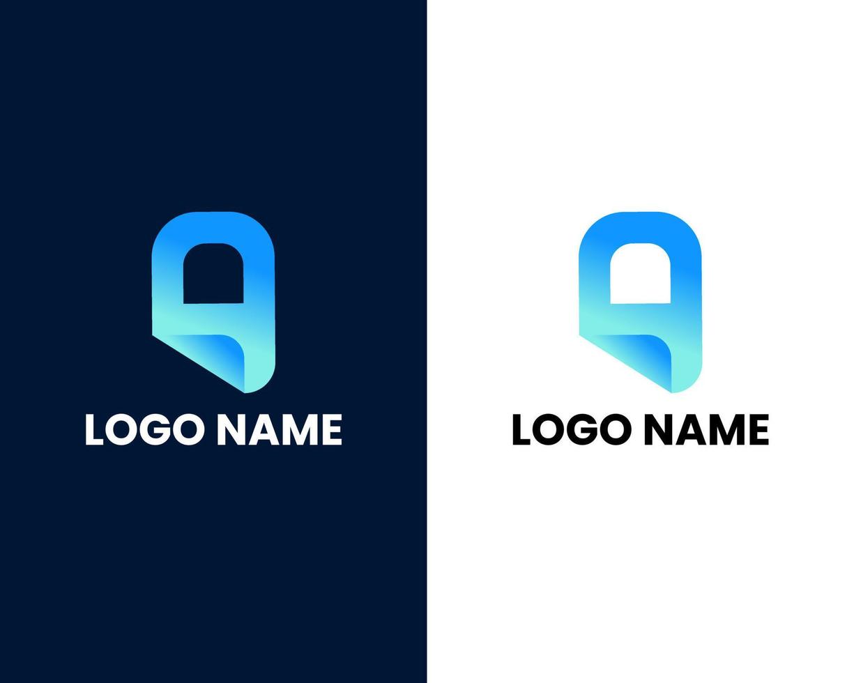 plantilla de diseño de logotipo de empresa moderna de marca de letra a vector