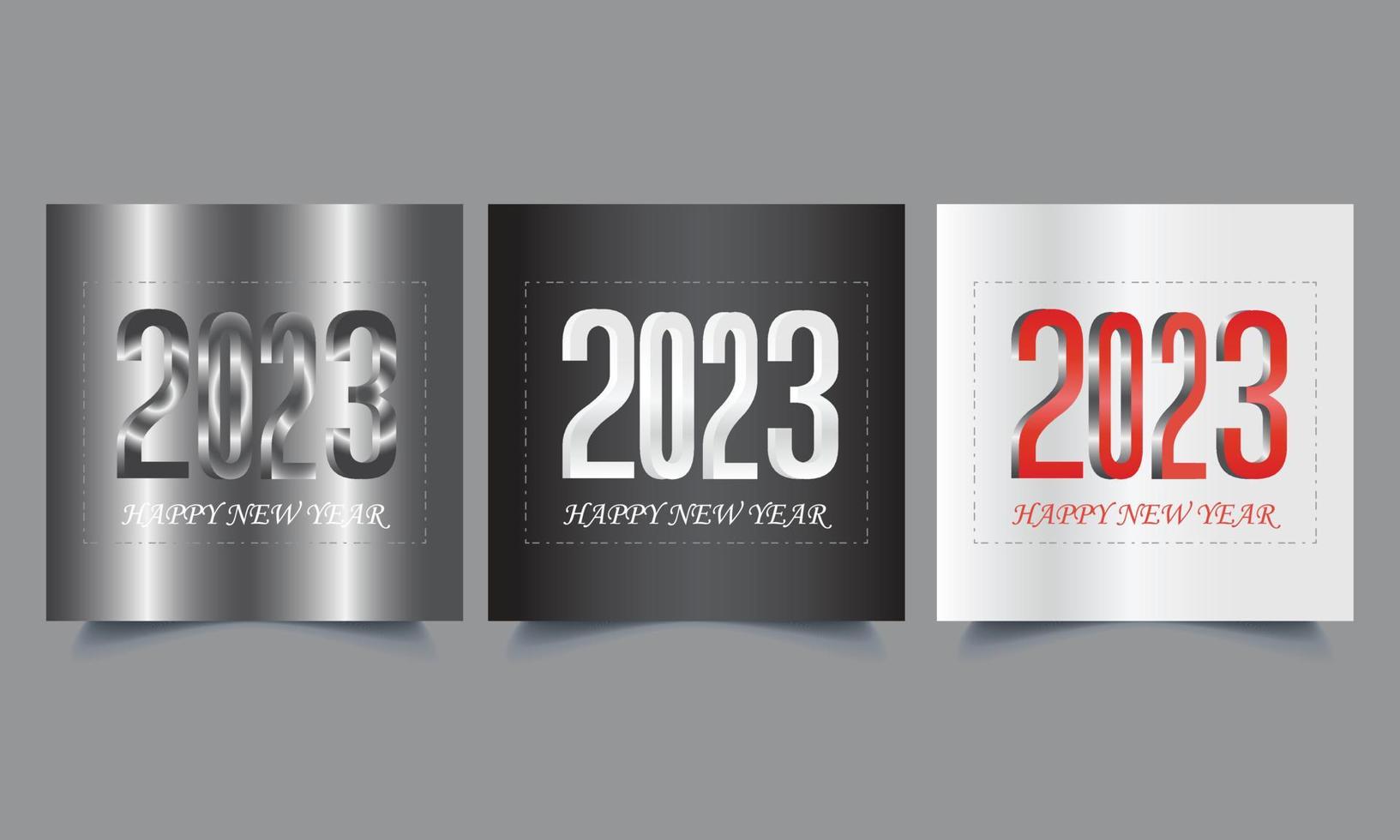 feliz año nuevo 2023 con pancarta vector