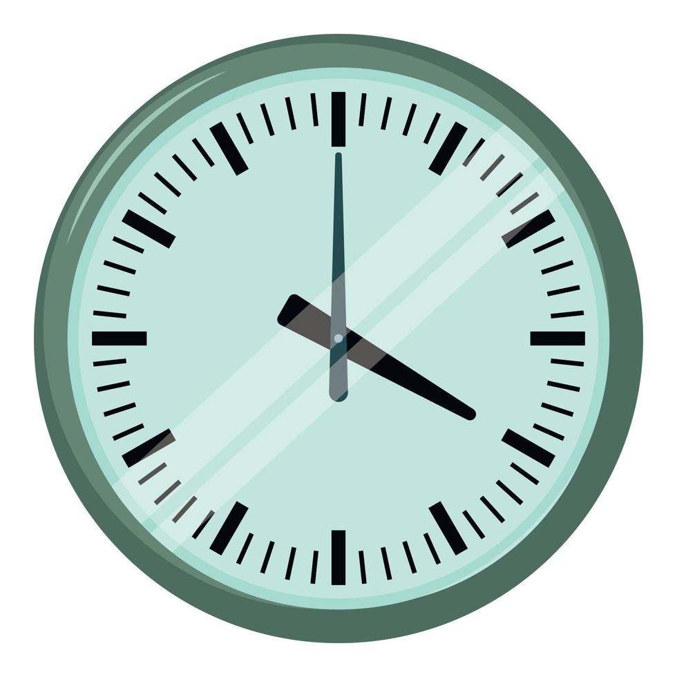 Wall clock icon, cartoon style vector