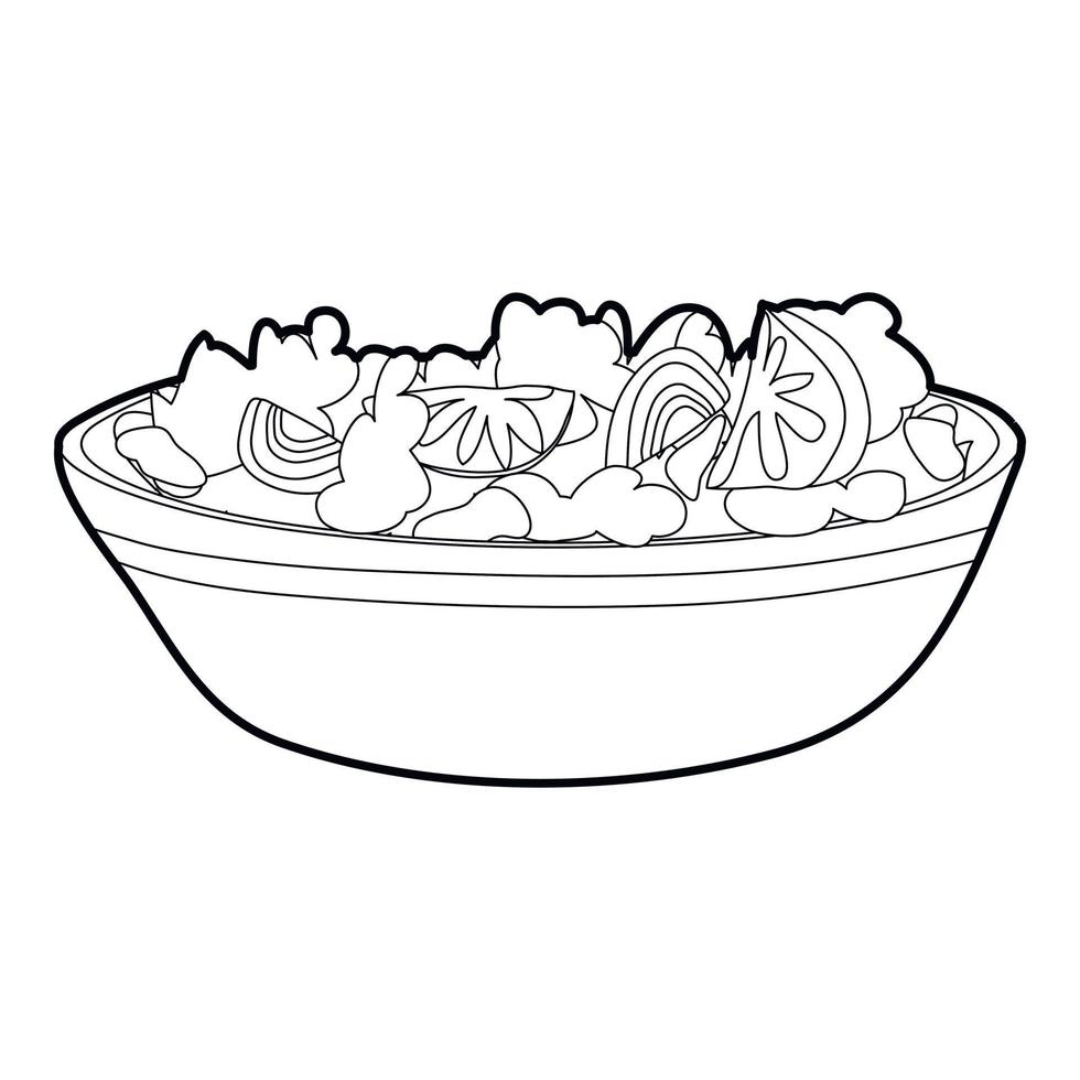 Fruit salat icon, outline style vector
