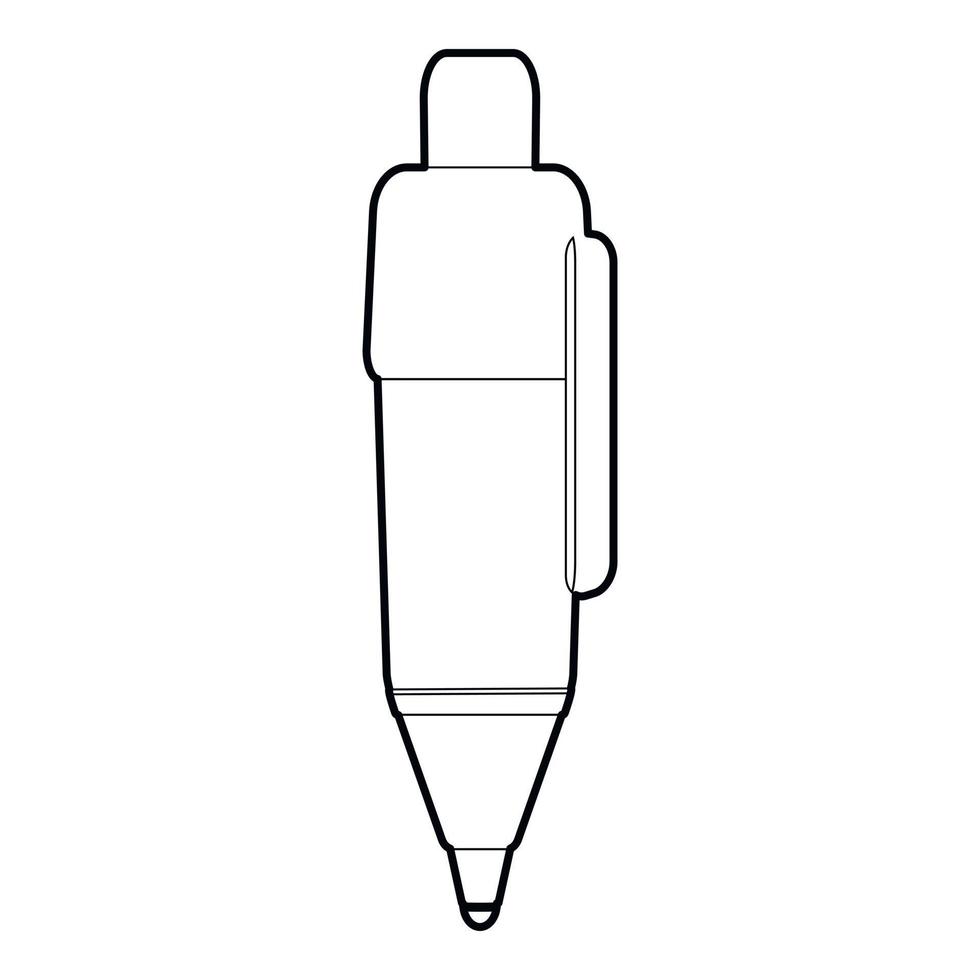 Marker pen icon, outline style vector