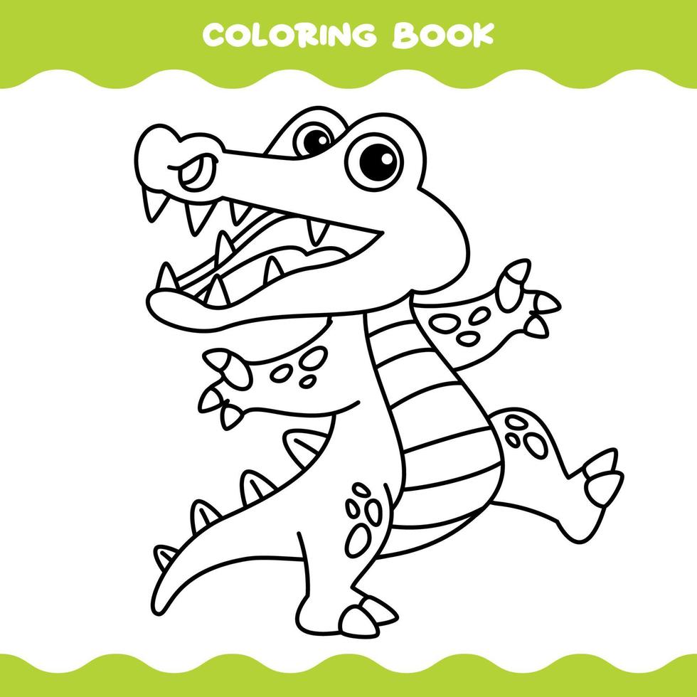 Coloring Page With Cartoon Parrot vector