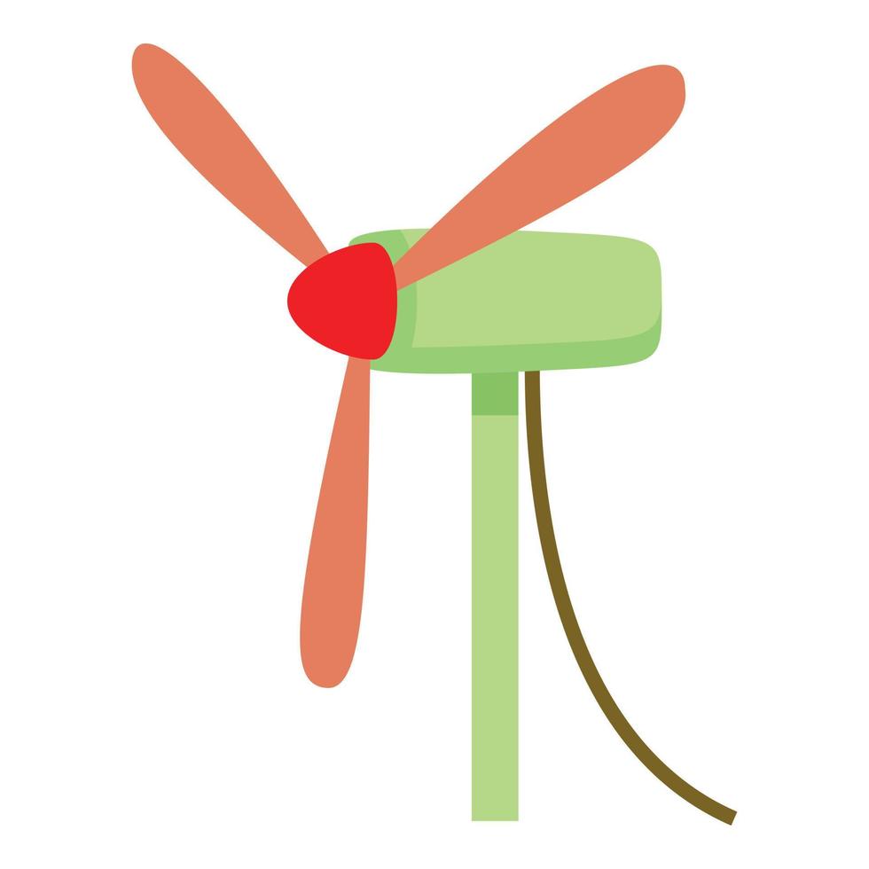 Windmill icon, cartoon style vector