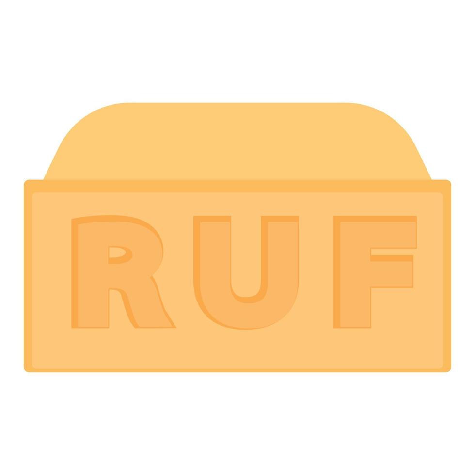 RUF icon, cartoon style vector