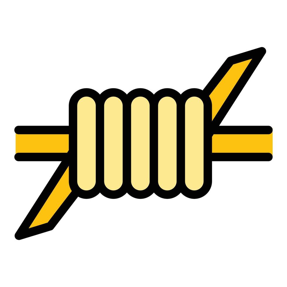 Spike wire icon color outline vector