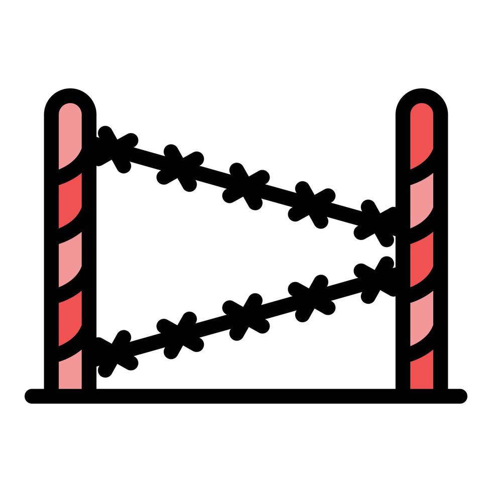 Spike wire border icon color outline vector