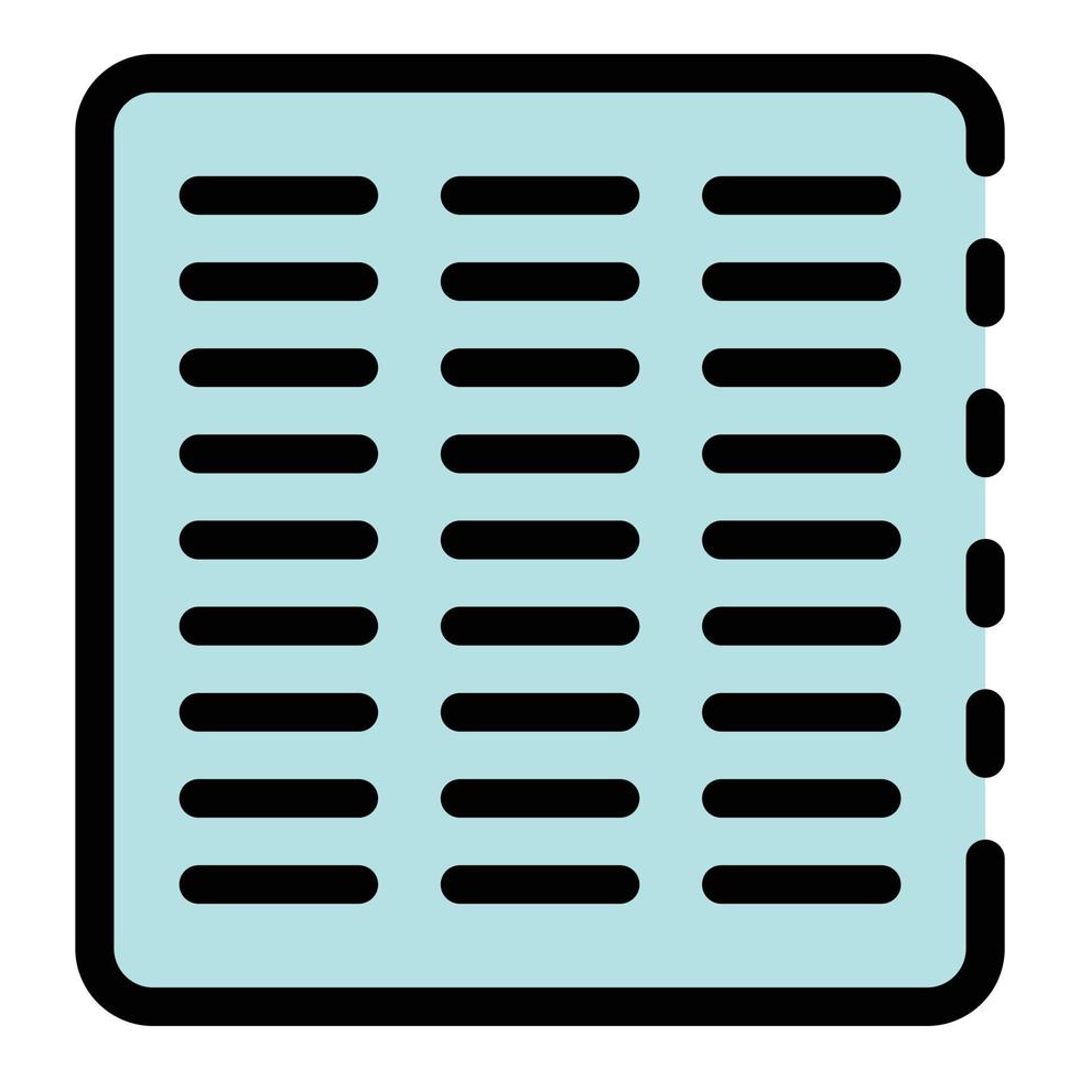 Metal vent cover icon color outline vector