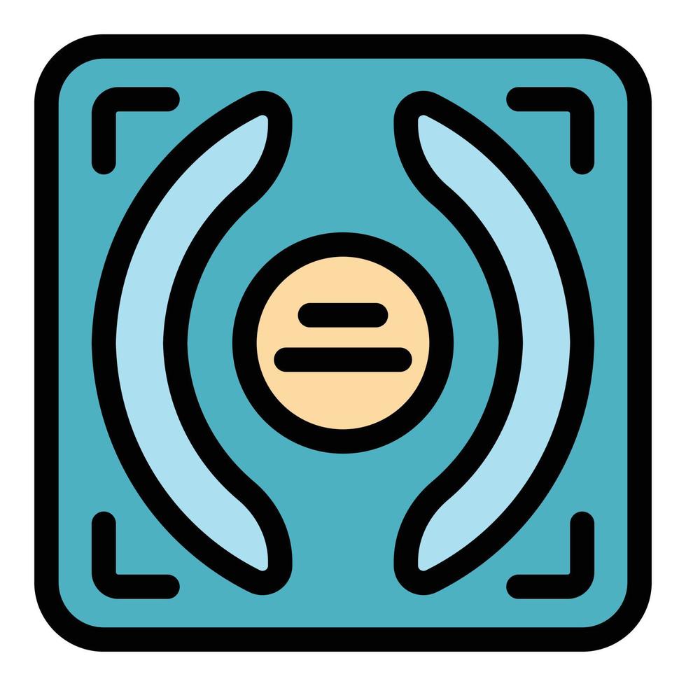 Digital smart scales icon color outline vector
