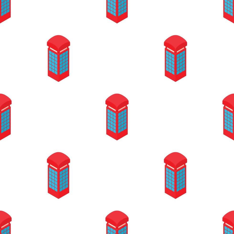 Red telephone box pattern seamless vector