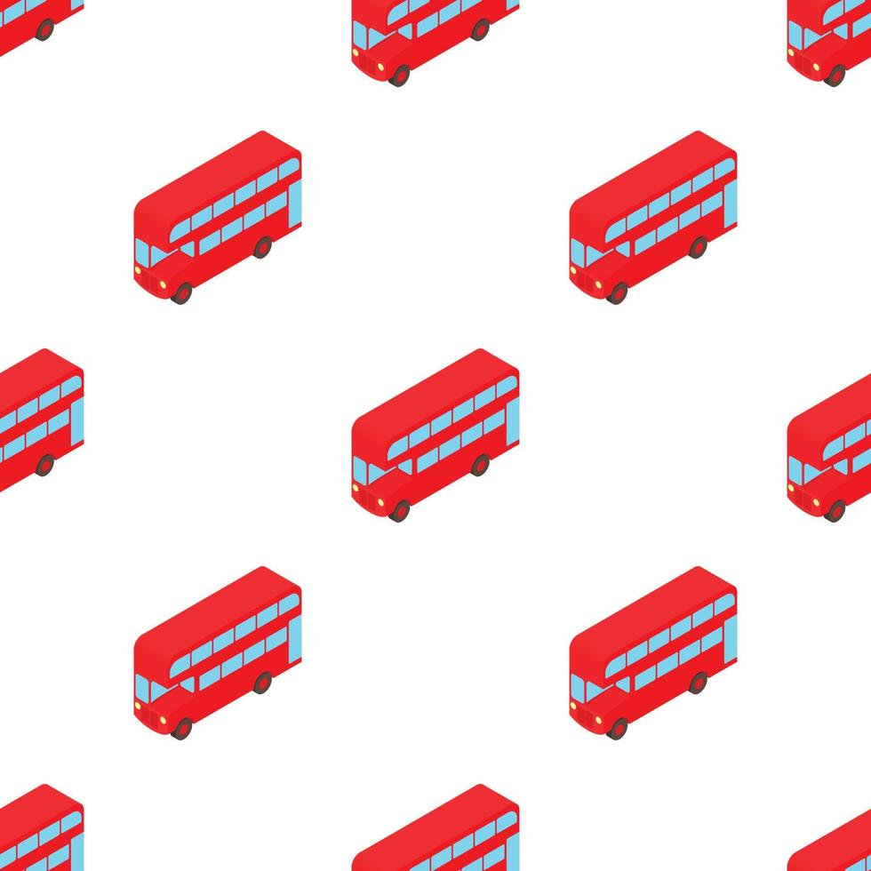 Double decker bus pattern seamless vector