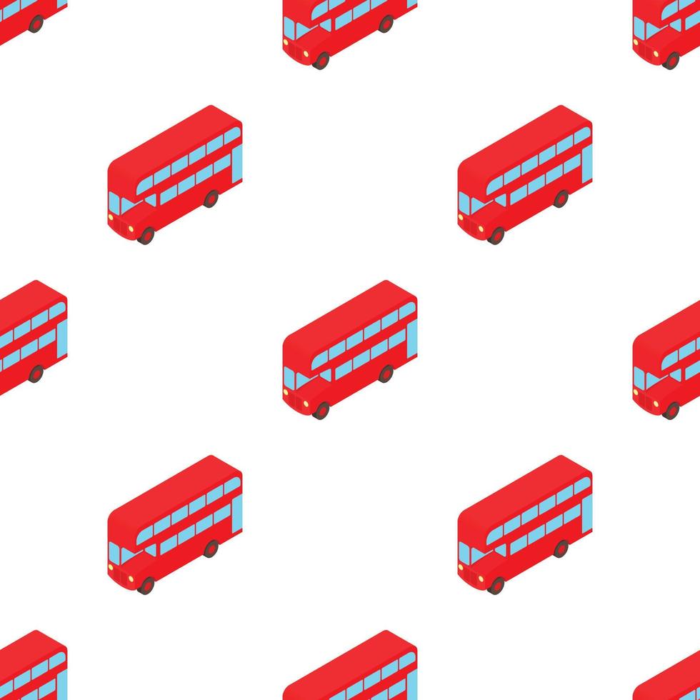 Double decker bus pattern seamless vector