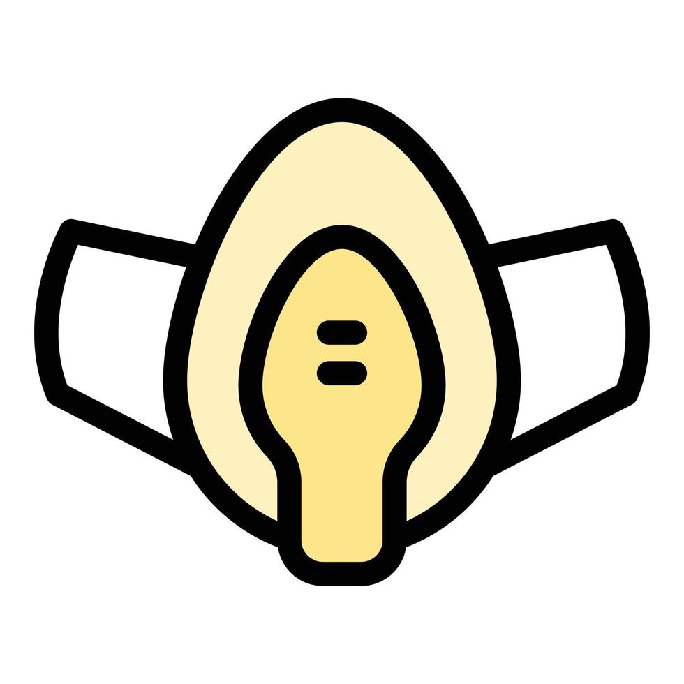 Oxygen mask icon color outline vector
