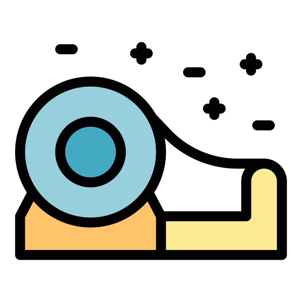 Tape dispenser icon color outline vector