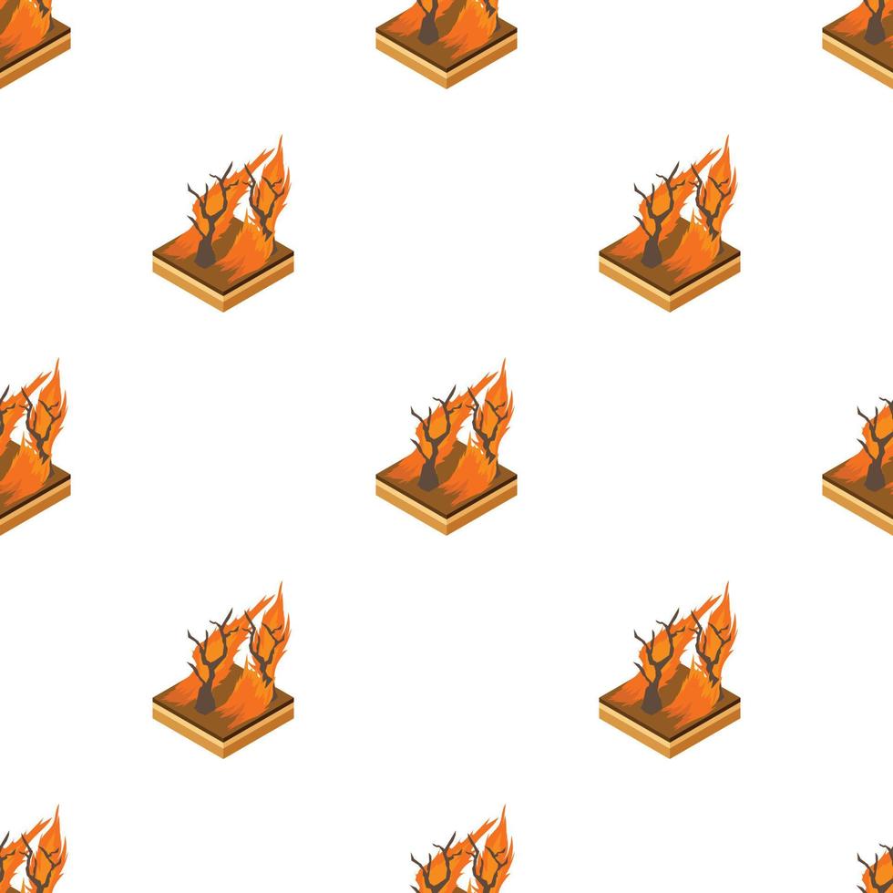 Forest fire pattern seamless vector