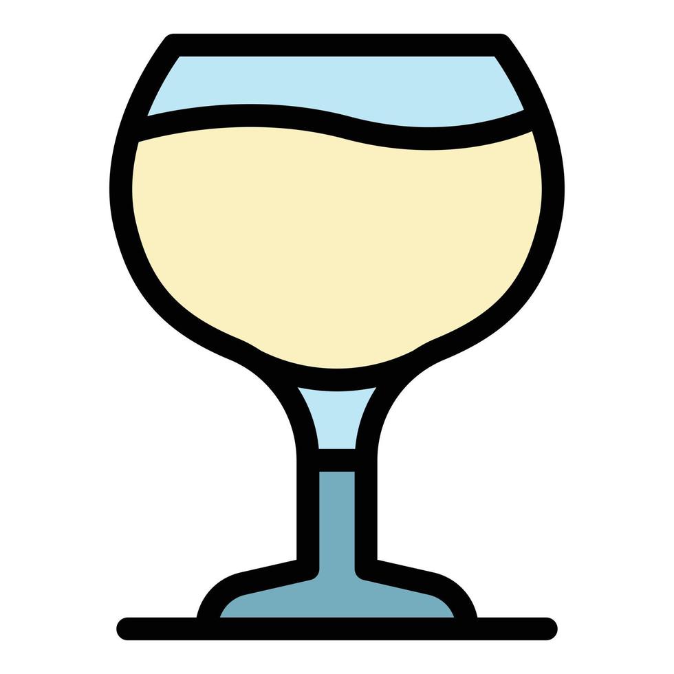 Oversize wine glass icon color outline vector
