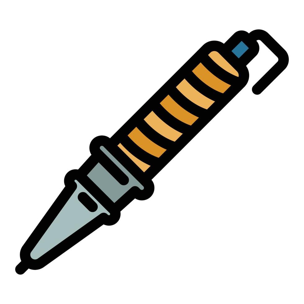 Soldering instrument icon color outline vector