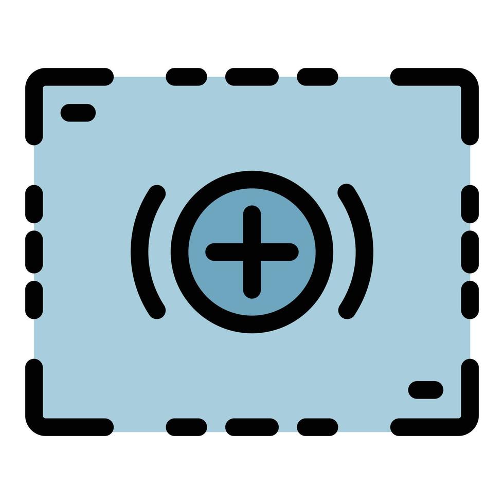 Camera record frame icon color outline vector