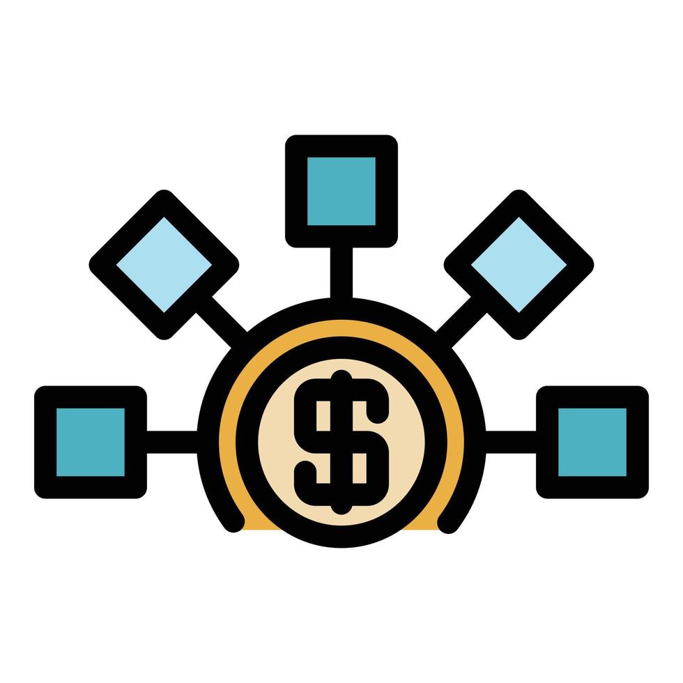Money use icon color outline vector