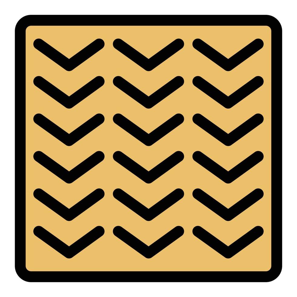 Linear paving icon color outline vector