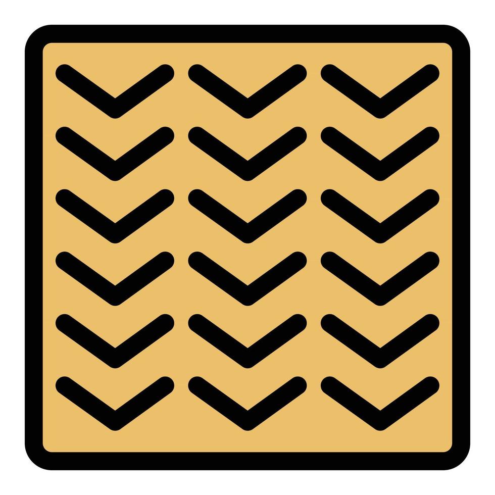 Linear paving icon color outline vector