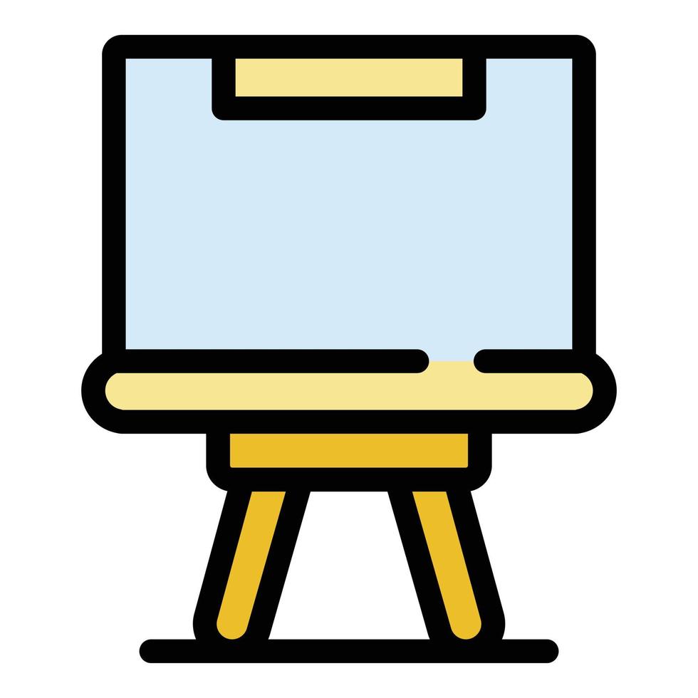 Board easel icon color outline vector