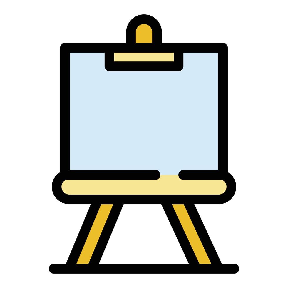 Education easel icon color outline vector