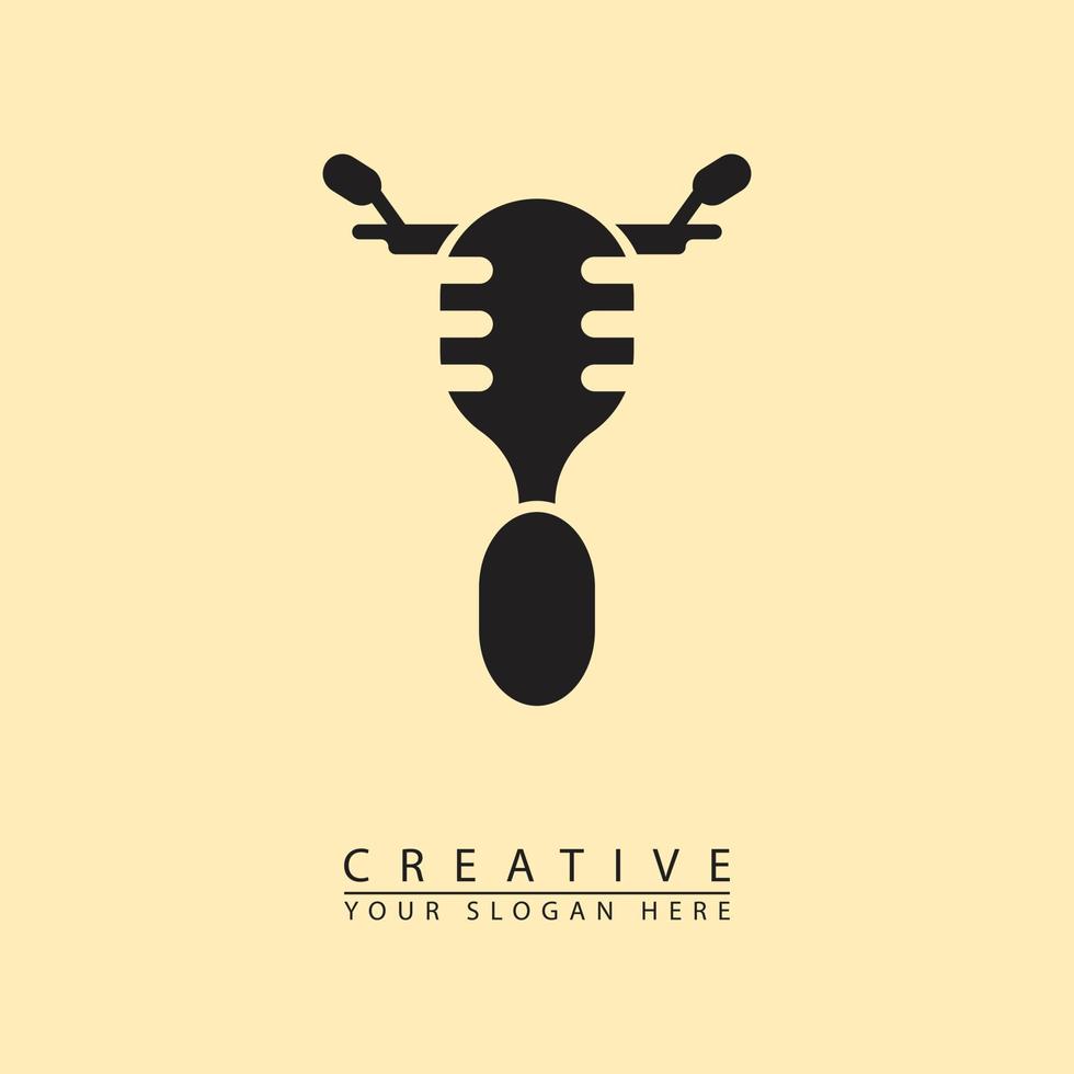 scooter podcast icon logo vector