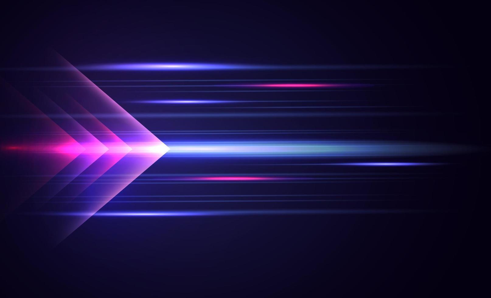 Abstract modern hight speed light arrow line technology effect. Modern abstract high speed motion. Colorful dynamic motion on a darkbackground. Vector illustration