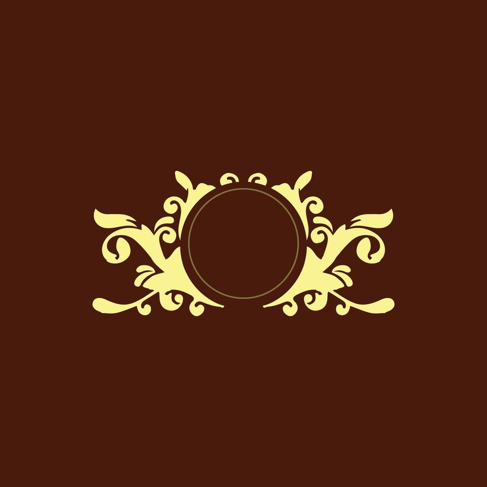 classic golden ornament vector