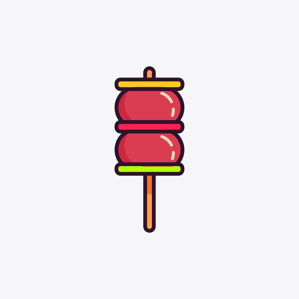 sausage skewers .vector illustration food icon. vector