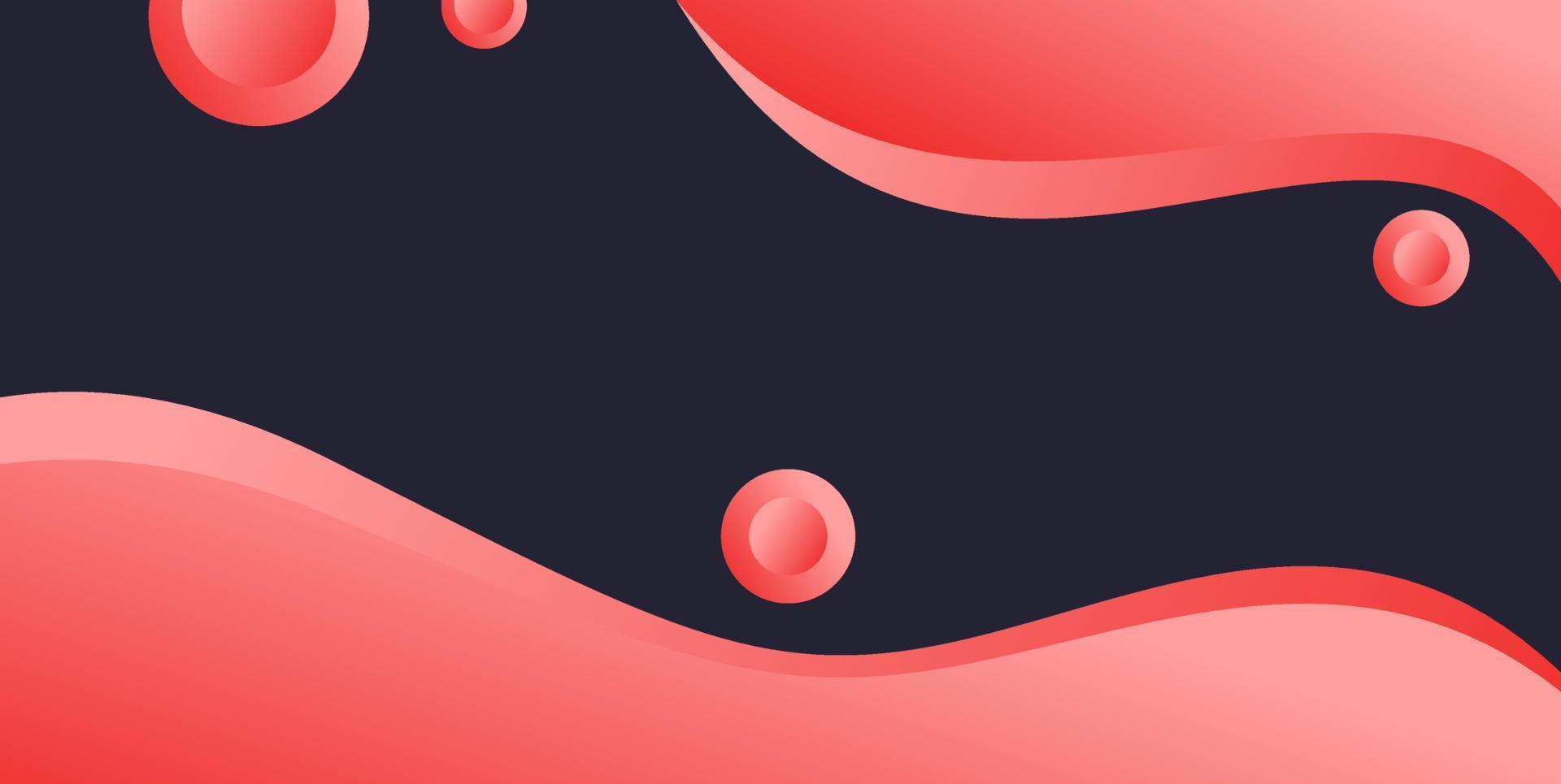 diseño de banner de estilo fluido. fondo rojo degradado. ilustración creativa para afiches, web, aterrizaje, página, portada, publicidad, saludo, tarjeta, promoción. vector