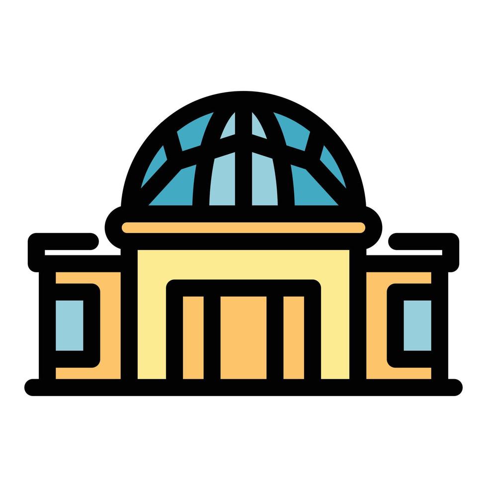 Planetarium icon color outline vector