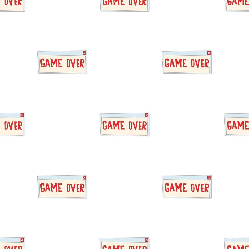 Game over pattern seamless vector