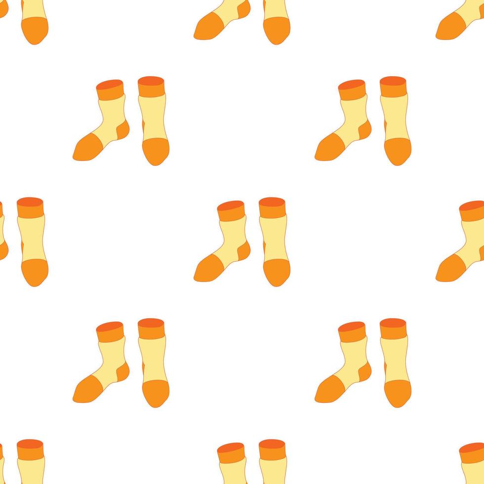 Pair of yellow socks pattern seamless vector