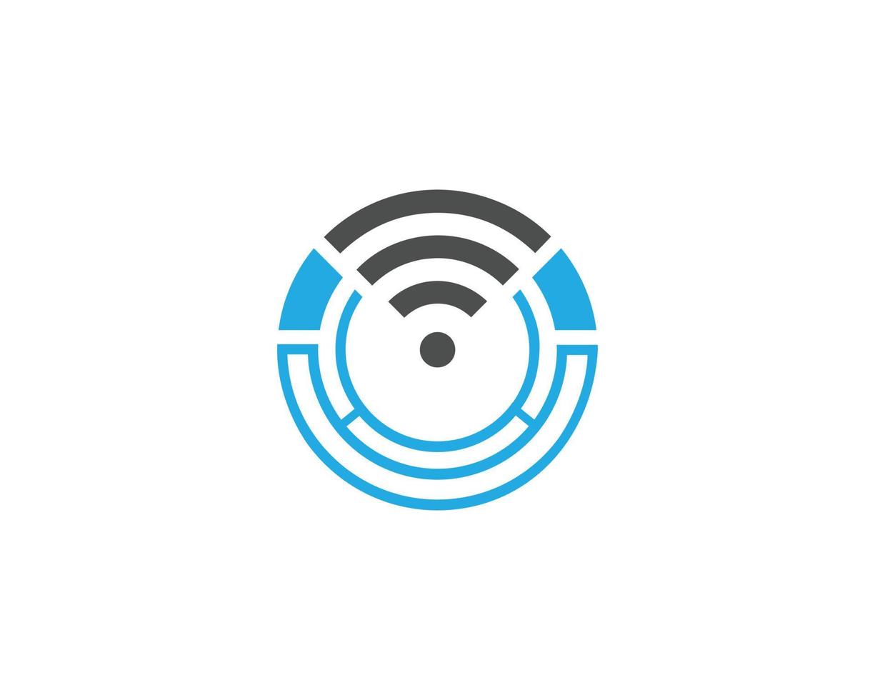Signal Letter O Icon Logo With Wifi Symbol Template Illustration Vector Design.