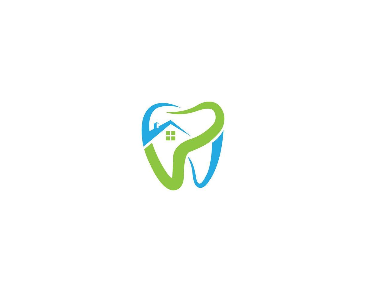 icono de vector premium inicial profesional de diseño de logotipo de hogar dental.