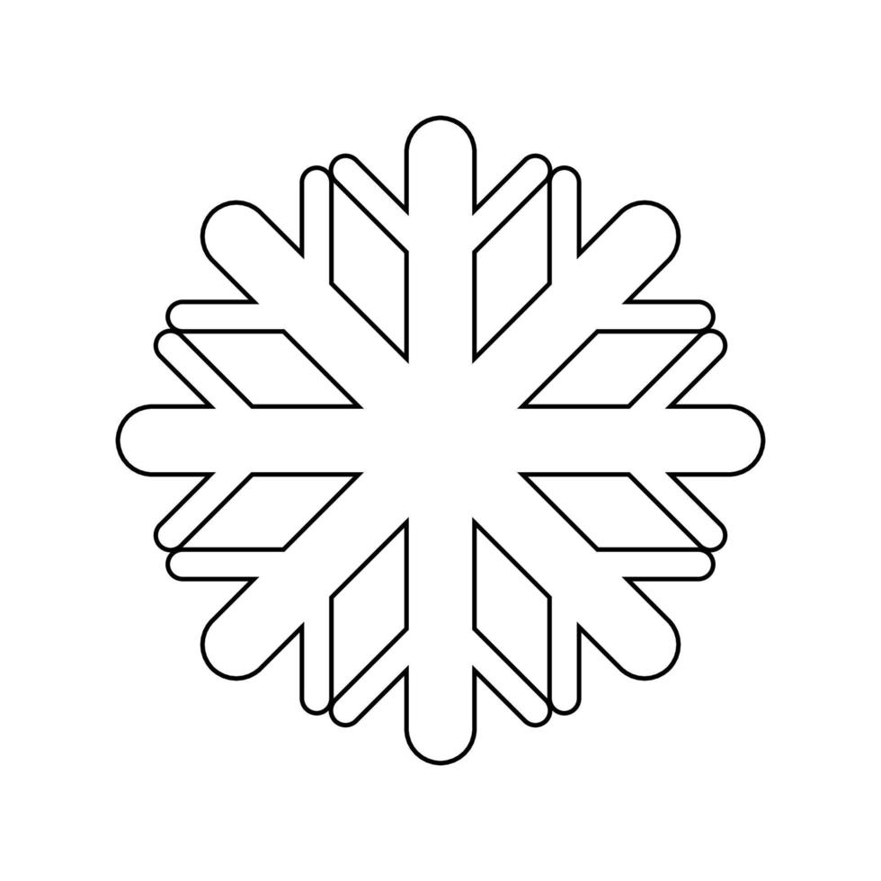 icono de copo de nieve, vector de icono de copo de nieve, en un estilo plano de moda, aislado en un fondo blanco.