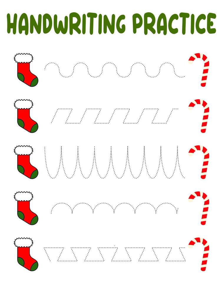 Tracing lines. Handwriting practice for children.Practicing fine motor