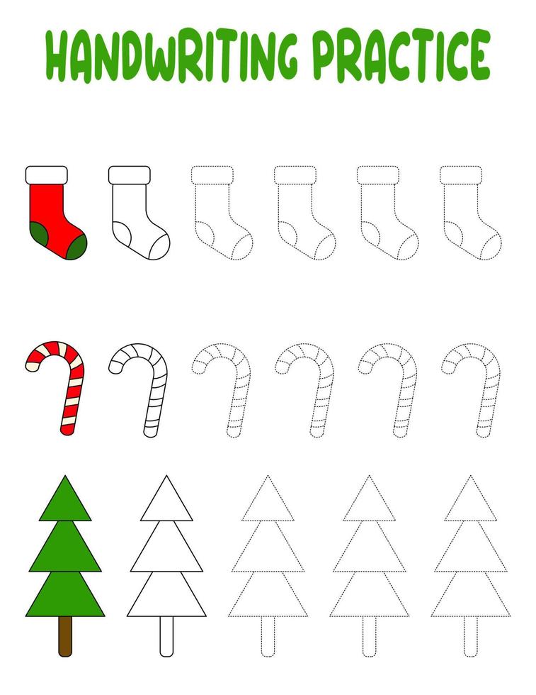 Tracing lines. Handwriting practice for children.Practicing fine motor