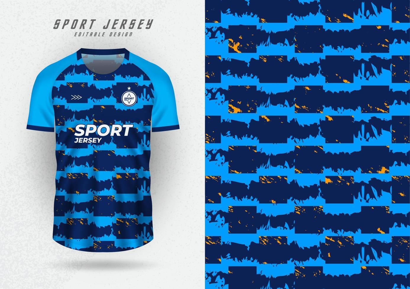 Background mockup for sports jerseys, jerseys, running shirts, pattern square brush blue vector