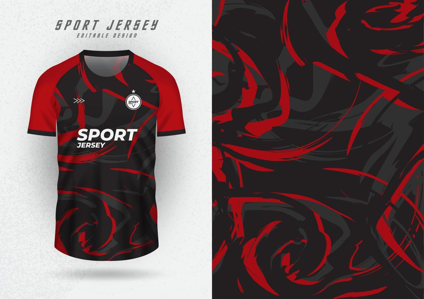 Background mockup for sports jerseys, jerseys, running shirts, red pattern vector