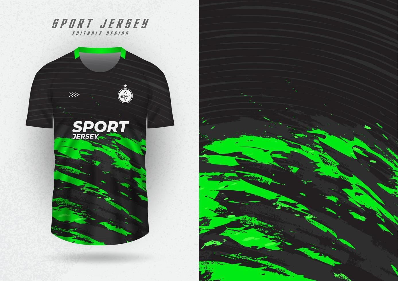 Background mockup for sports jerseys, jerseys, running shirts, green and black stripes vector