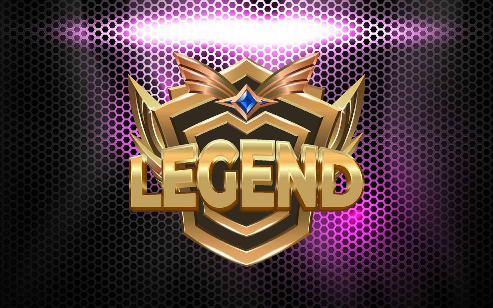 Elegant Game Ranking Badge with Text Effect vector